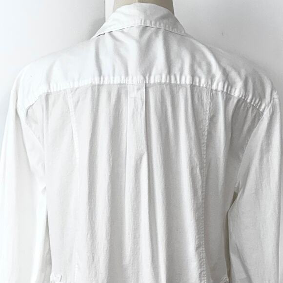 Free People Constance Mini Dress Embroidery Button-Up Long Sleeve Cotton White M - Picture 8 of 14
